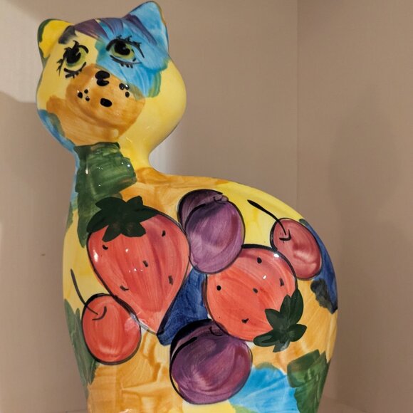 Turov hand painted ceramic Cat - Picture 1 of 4